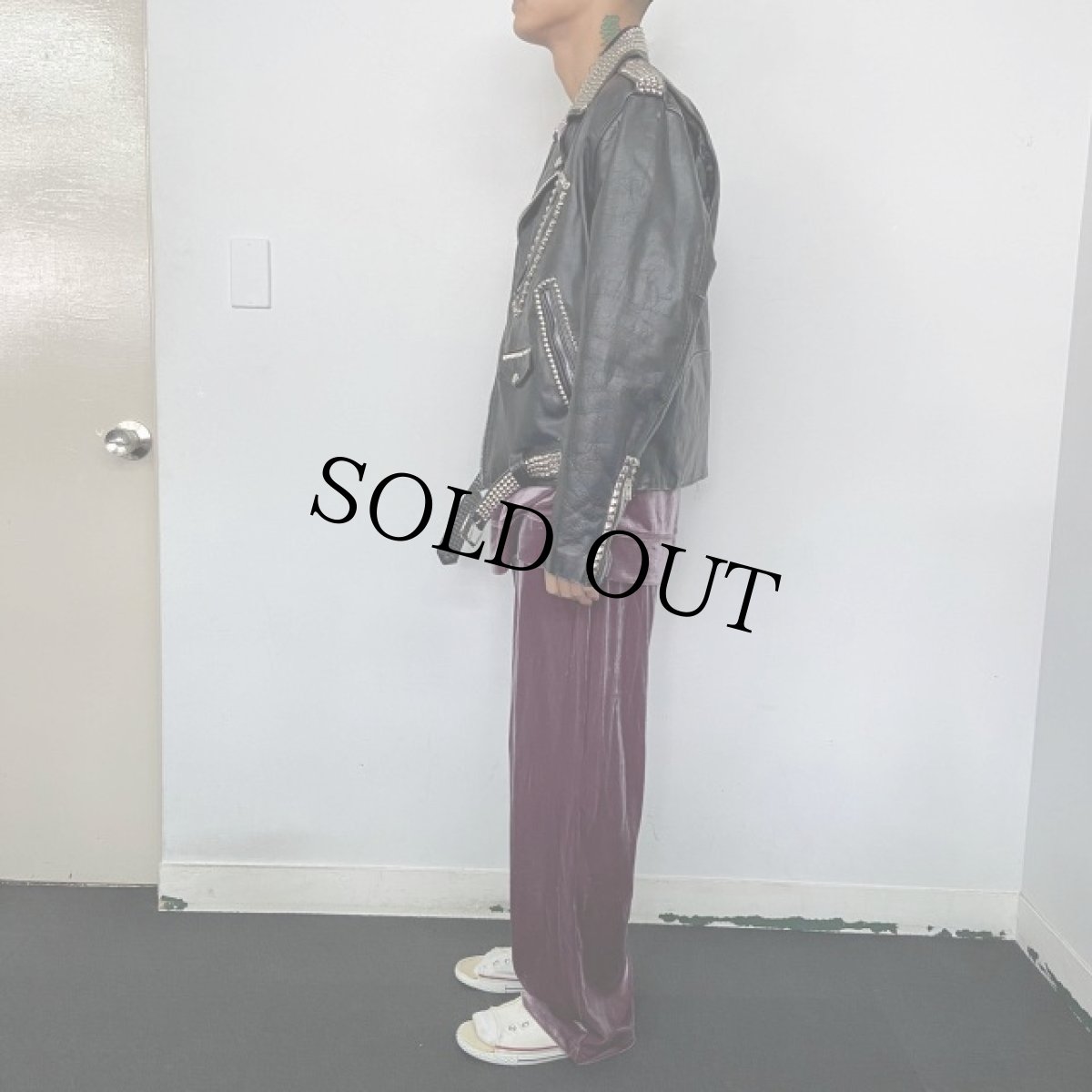 画像4: VINTAGE スタッズカスタム ダブルライダースジャケット (4)