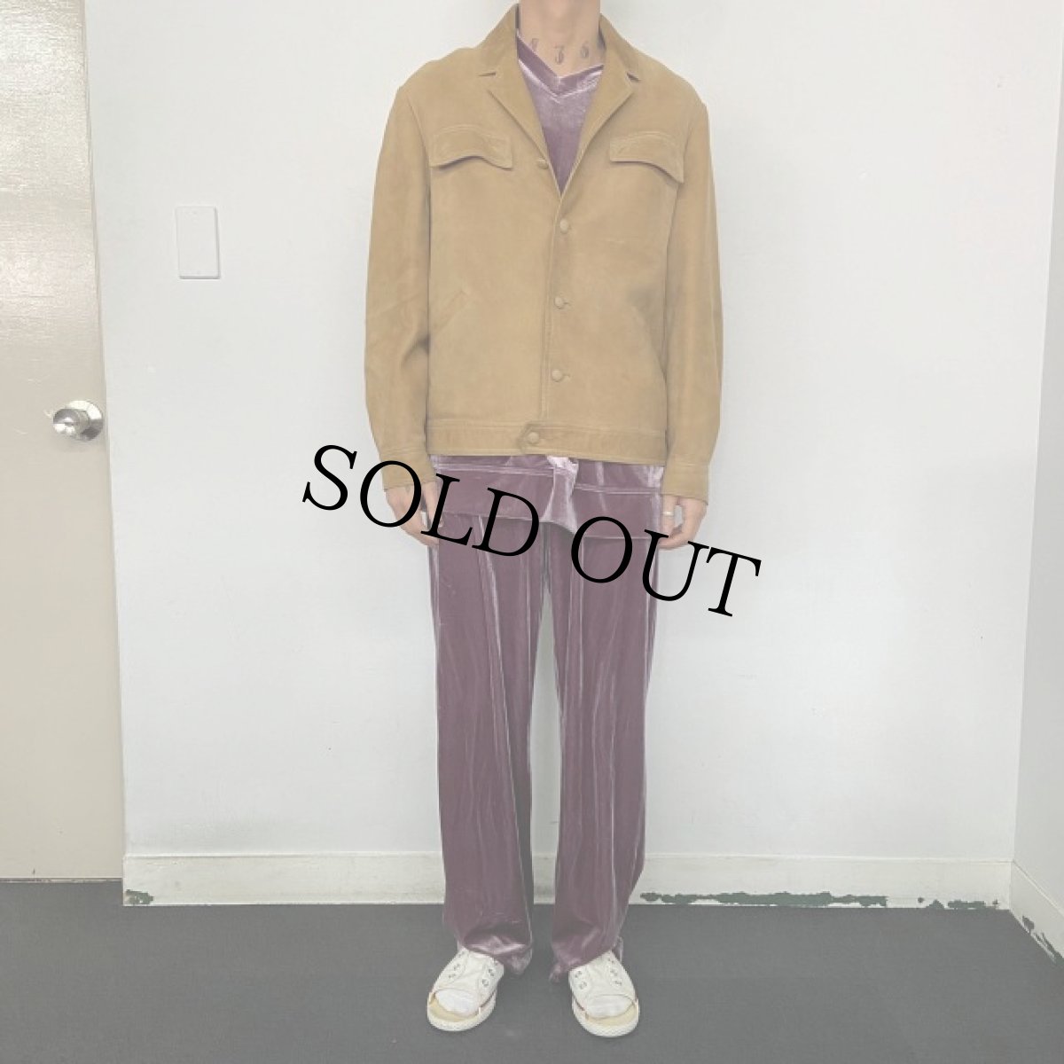 画像2: VINTAGE ヌバックレザージャケット (2)