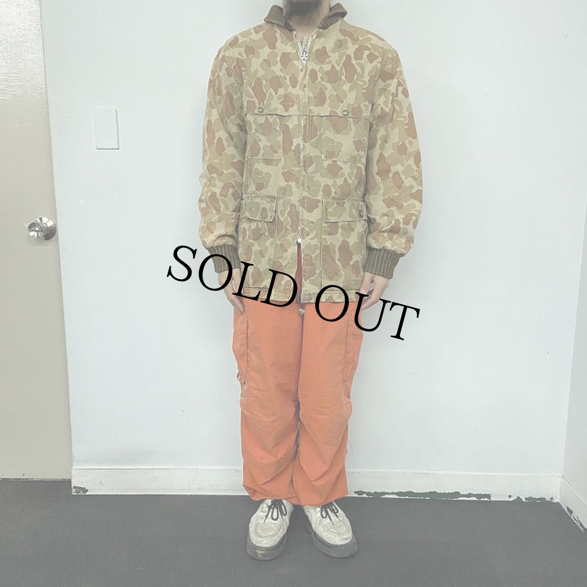 画像2: 60's RED HEAD ダックハンターカモ柄 ショールカラー ハンティングジャケット (2)