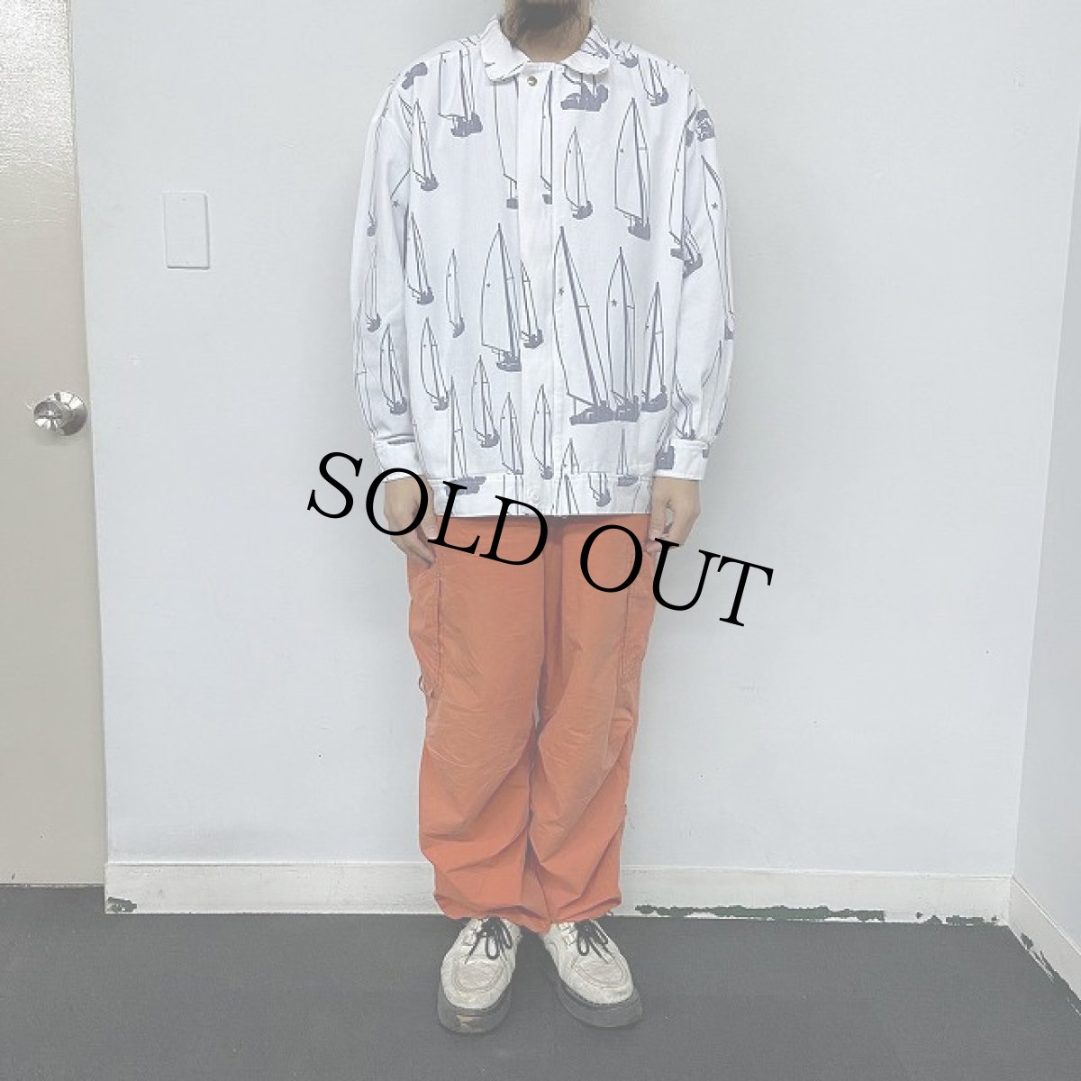 画像2: 80's MICHIGAN RAG CO. USA製 ヨット柄ジャケット XL (2)