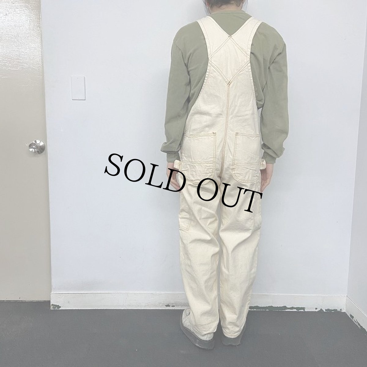 画像4: 70's BIG MAC エプロン付きダブルニー生成りオーバーオール (4)