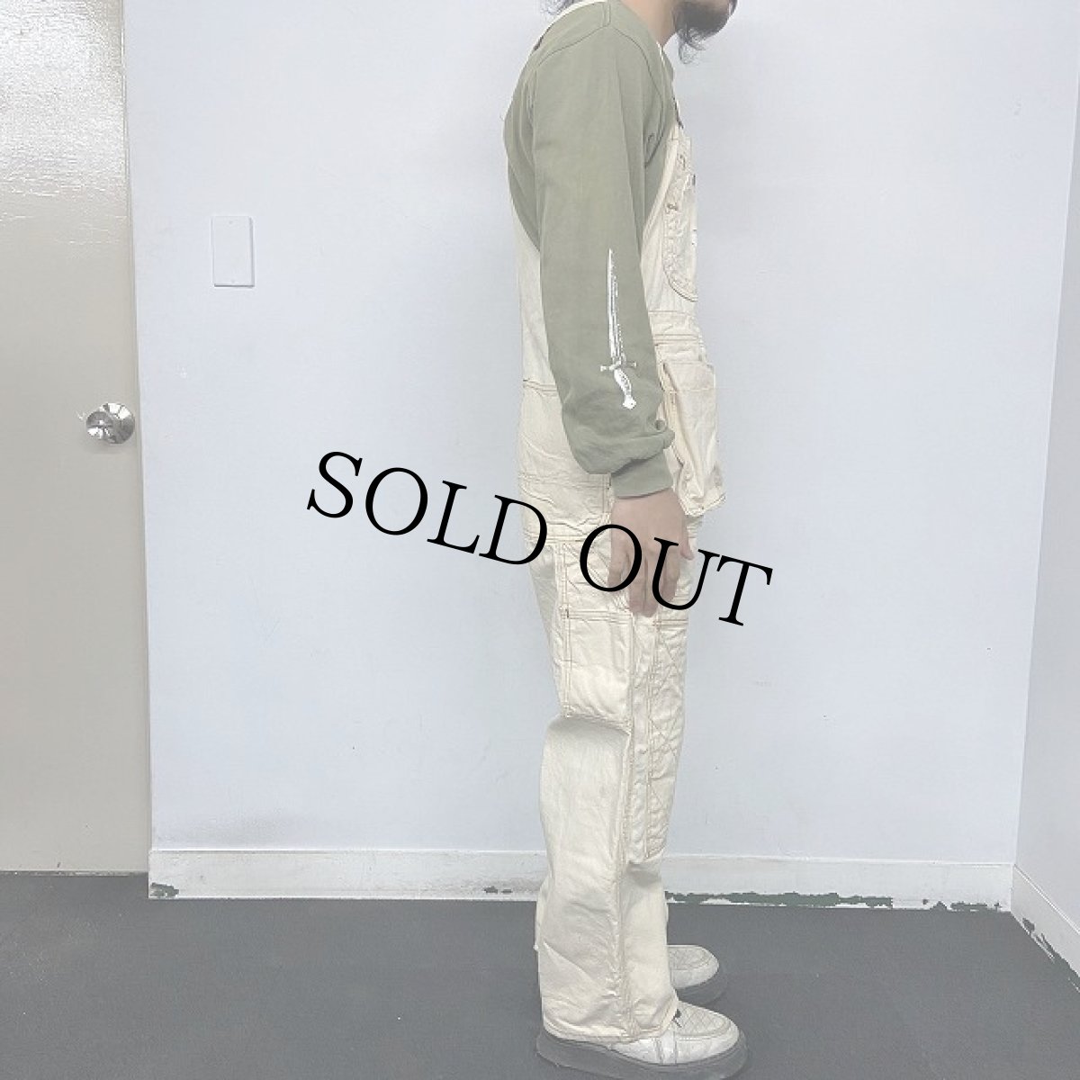 画像3: 70's BIG MAC エプロン付きダブルニー生成りオーバーオール (3)