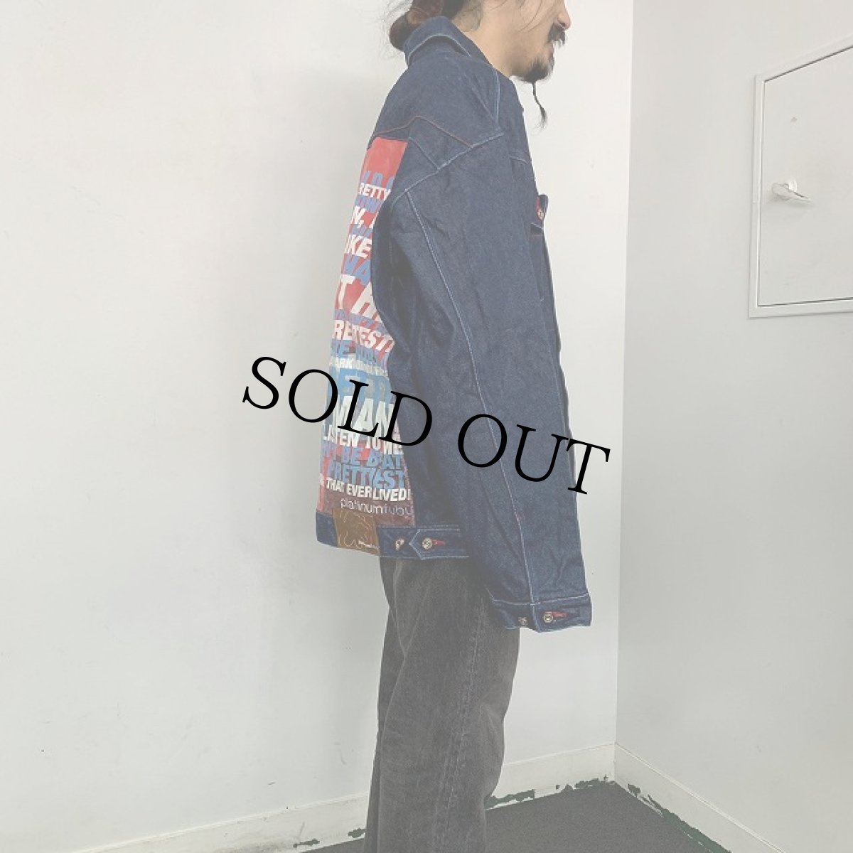 画像4: PLATINUM FUBU "Muhammad Ali" バックプリント デニムジャケット XL (4)