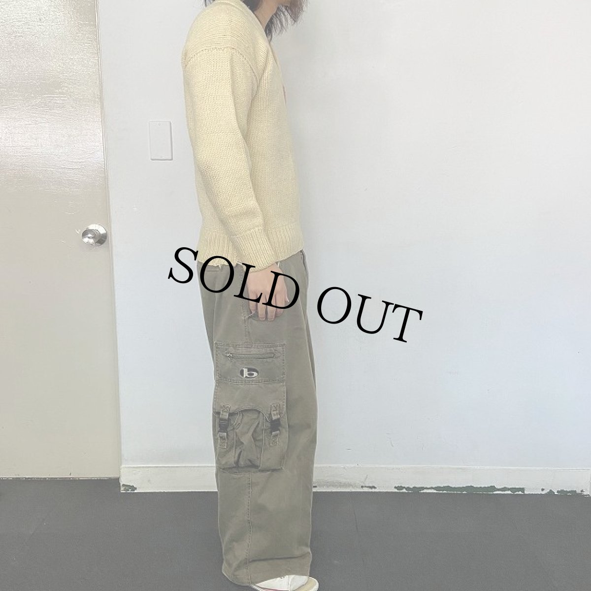 画像3: 40's フェルトワッペン レタードニットセーター (3)