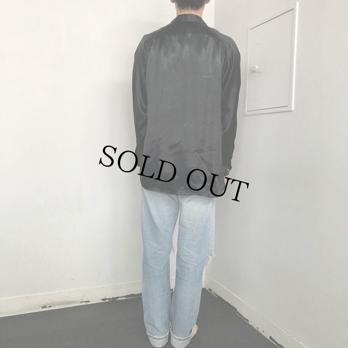 画像4: 50's Sportcraft  オープンカラーシャツ ブラック (4)