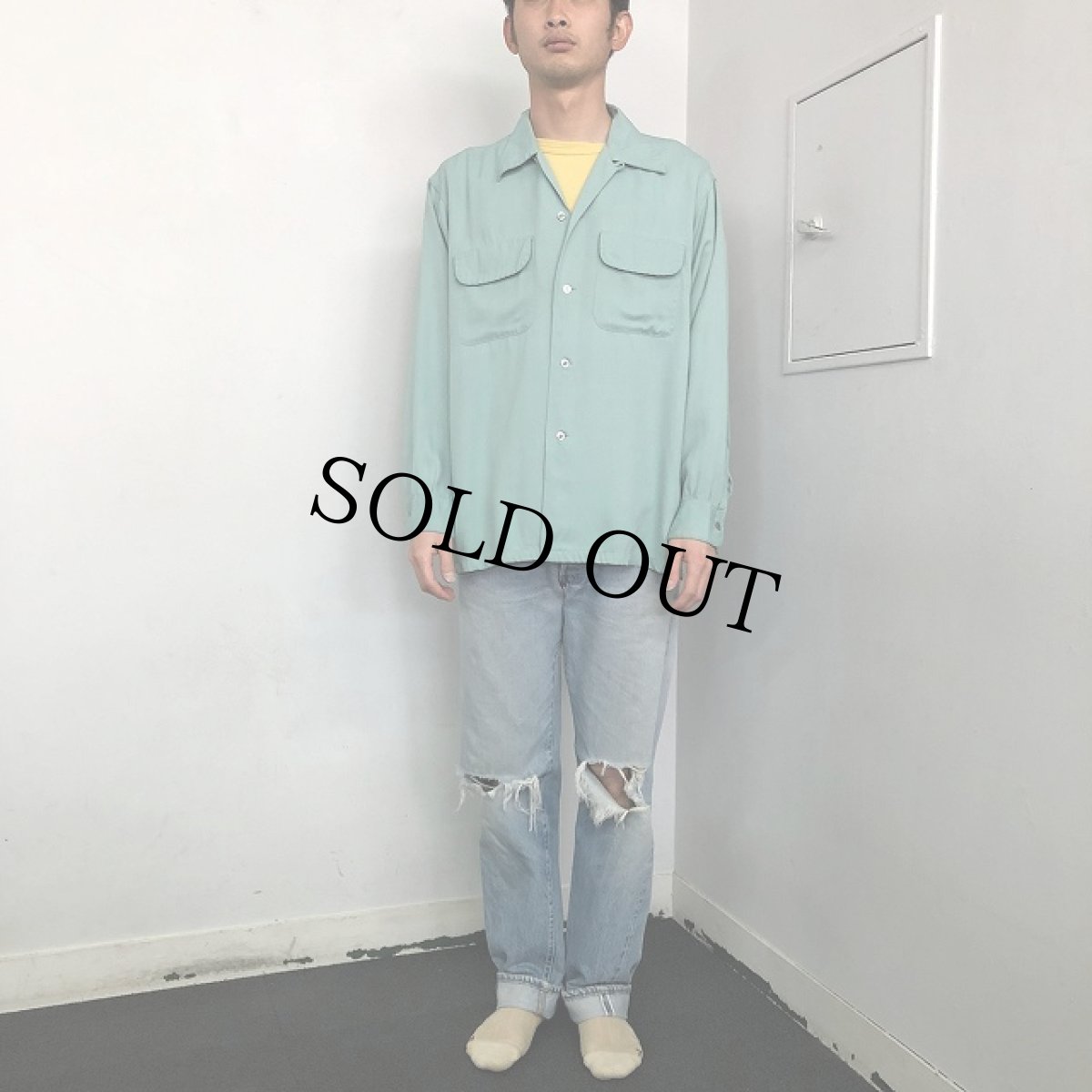 画像2: 50's ARROW USA製 オープンカラーシャツ (2)