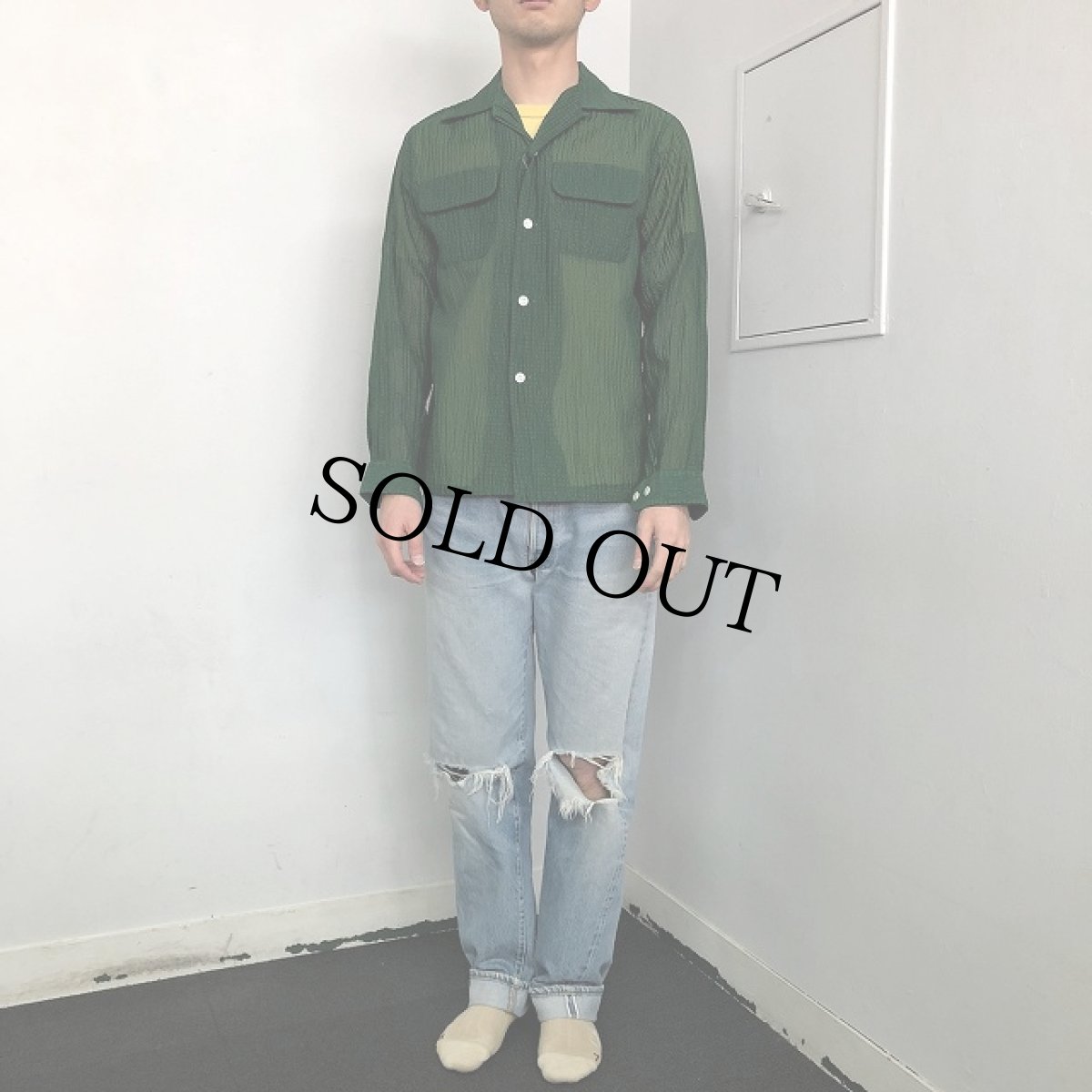 画像2: 50〜60's PENNEY'S TOWNCRAFT シアサッカーシャツ SMALL (2)