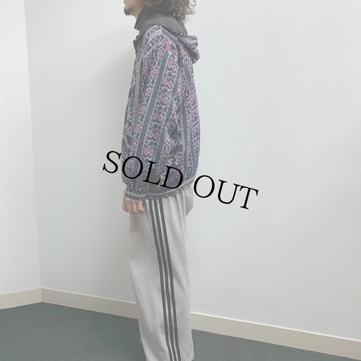 画像3: イカット柄 ジップパーカー (3)