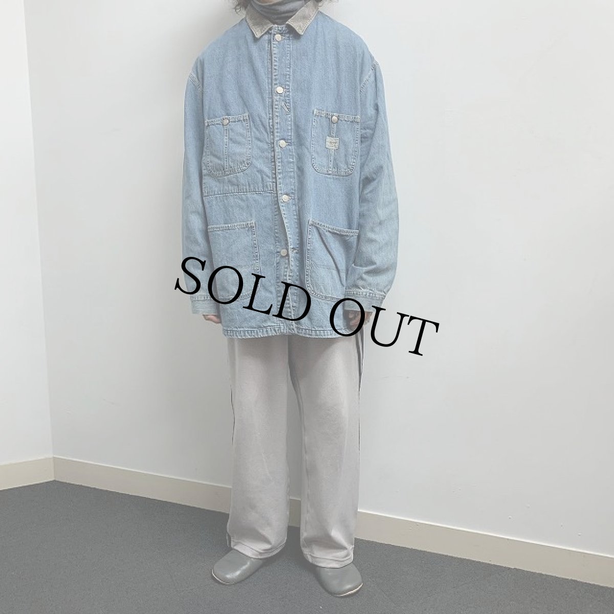 画像2: Ralph Lauren RRL USA製 三ツ星 裏地付きデニムカバーオール XL (2)