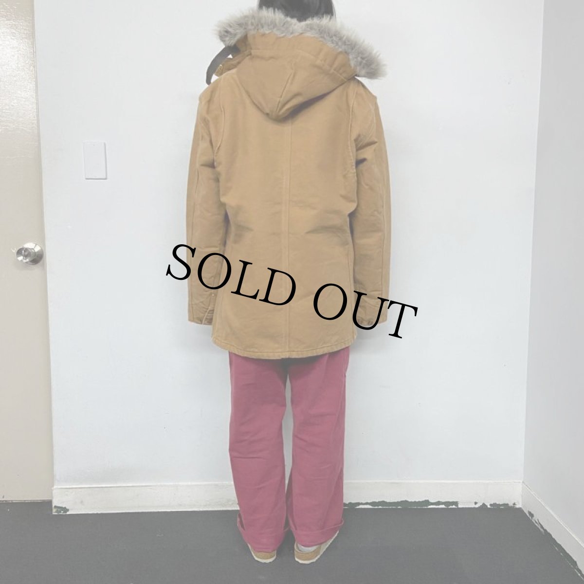 画像4: 〜90's Carhartt USA製 ダック地 内キルティング ミシガンチョアコート フード付き LARGE TALL (4)