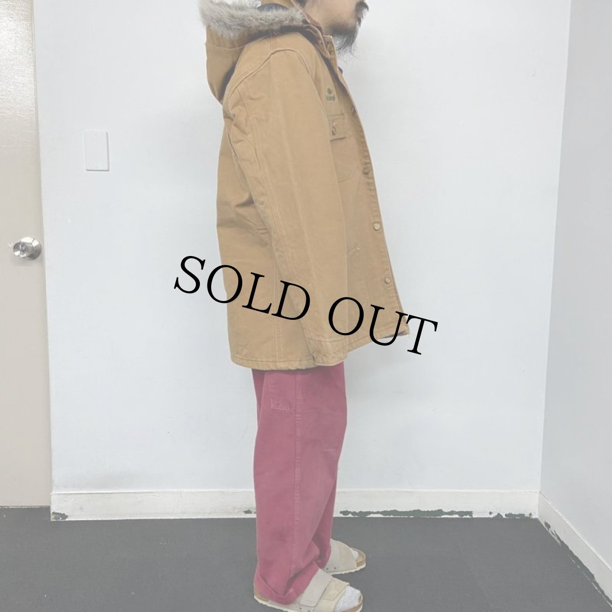画像3: 〜90's Carhartt USA製 ダック地 内キルティング ミシガンチョアコート フード付き LARGE TALL (3)