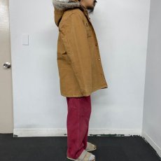 画像3: 〜90's Carhartt USA製 ダック地 内キルティング ミシガンチョアコート フード付き LARGE TALL (3)