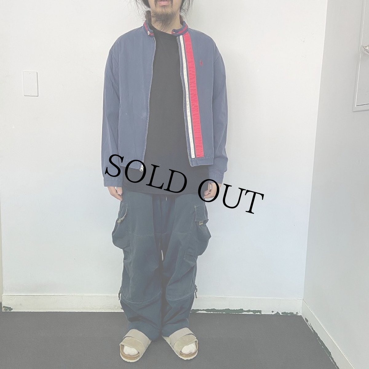 画像2: POLO Ralph Lauren ラインデザイン コットンジップジャケット L (2)