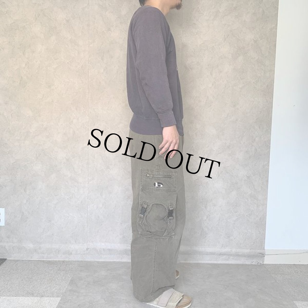 画像3: 〜60's "ARIZONA" レッドデビル カラーフロッキープリント ラグランスウェット ナス紺 (3)