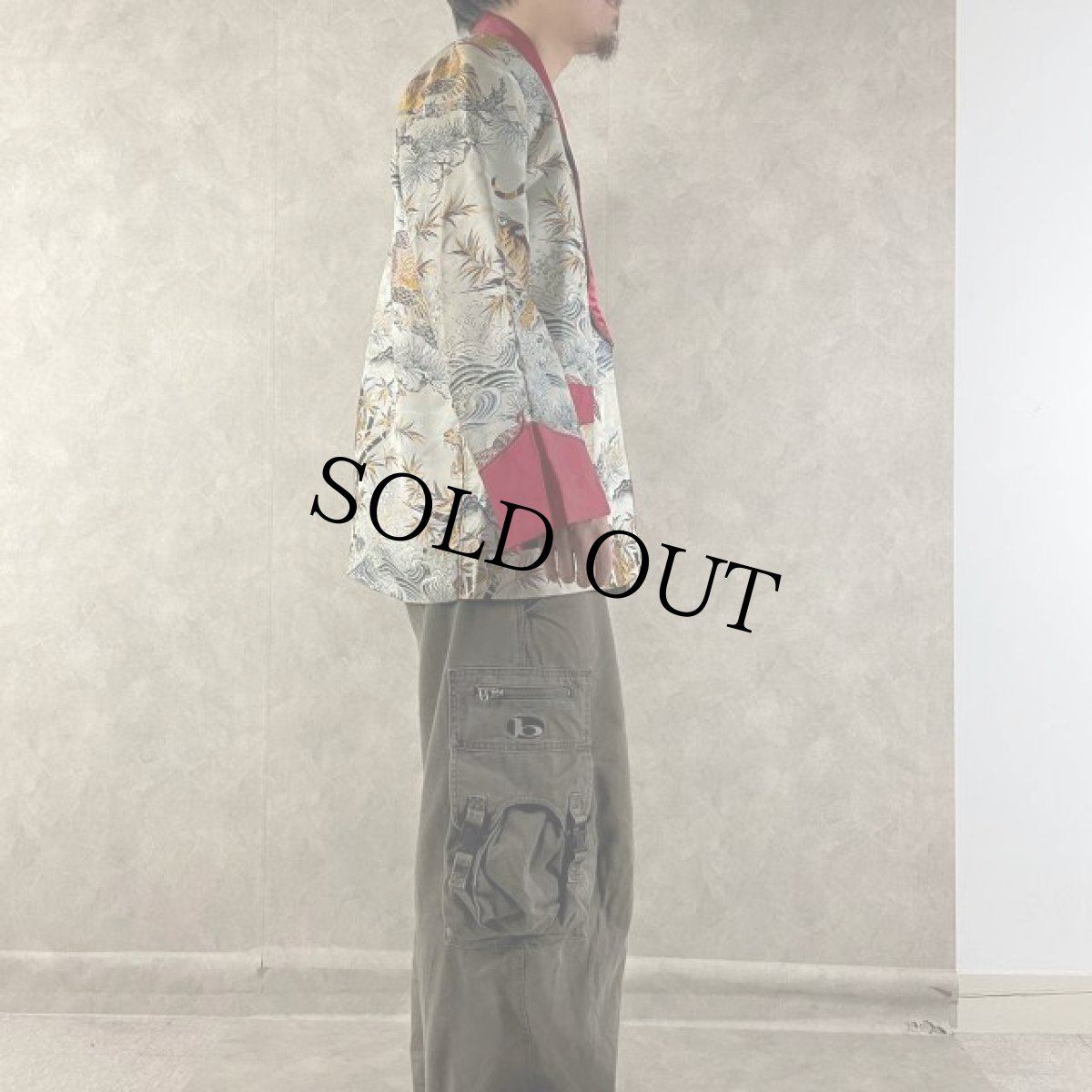 画像3: 和柄 絹織りガウン M (3)