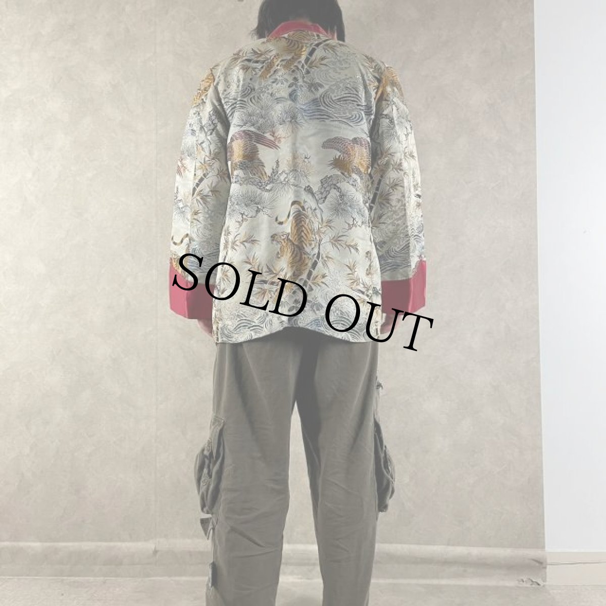 画像4: 和柄 絹織りガウン M (4)