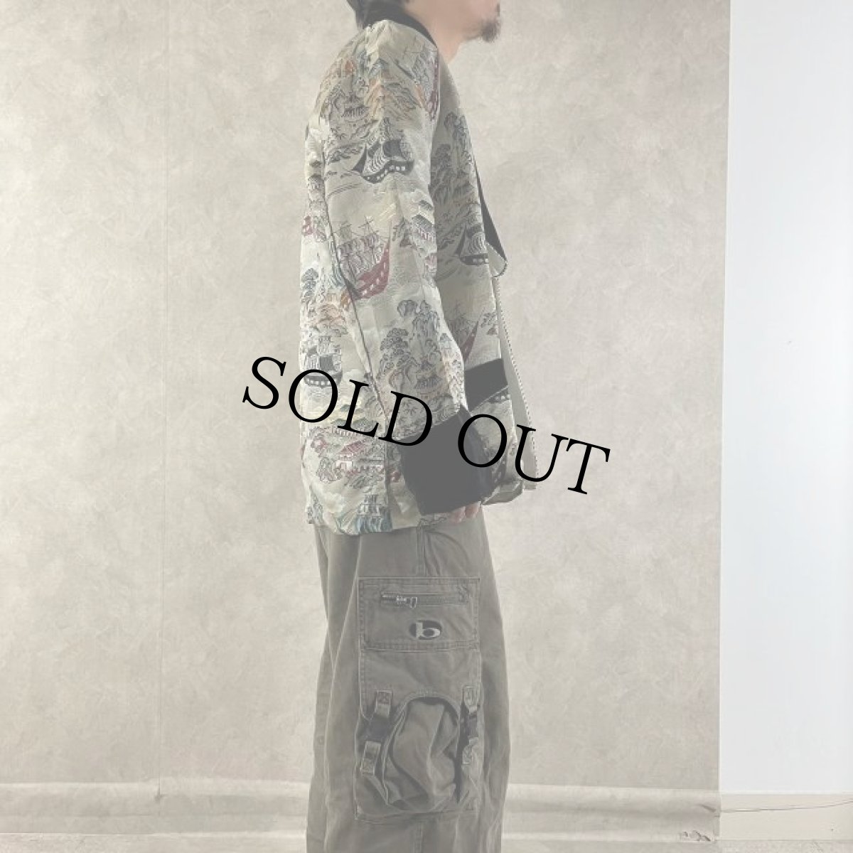 画像3: 和柄 絹織りガウン (3)