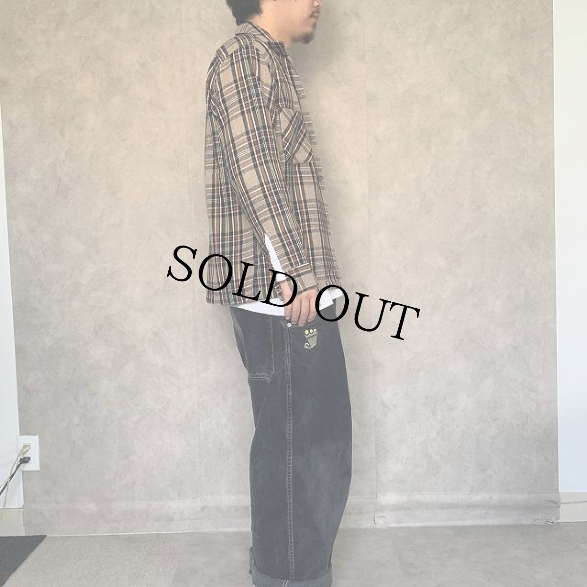 画像3: 60's Solbro チェック柄オープンカラーウールシャツ M (3)