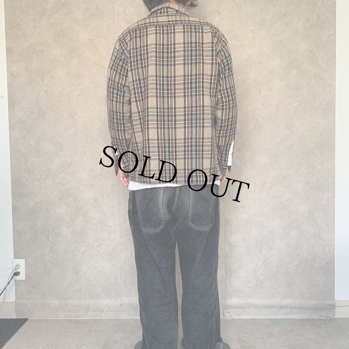 画像4: 60's Solbro チェック柄オープンカラーウールシャツ M (4)