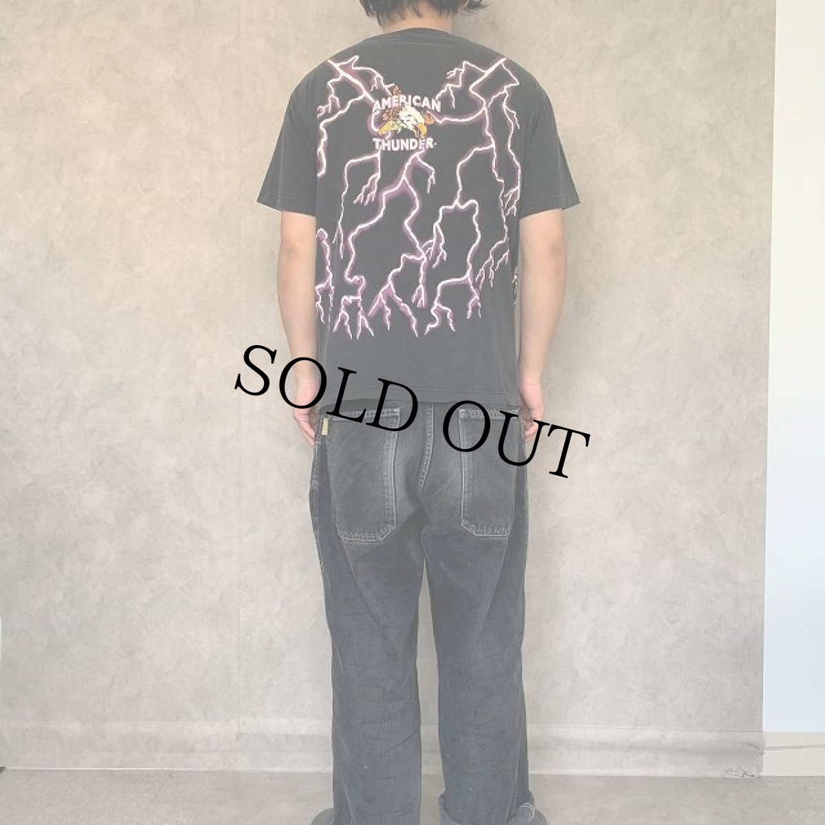 画像5: AMERICAN THUNDER "FEEL THE WIND" 大判プリントTシャツ (5)