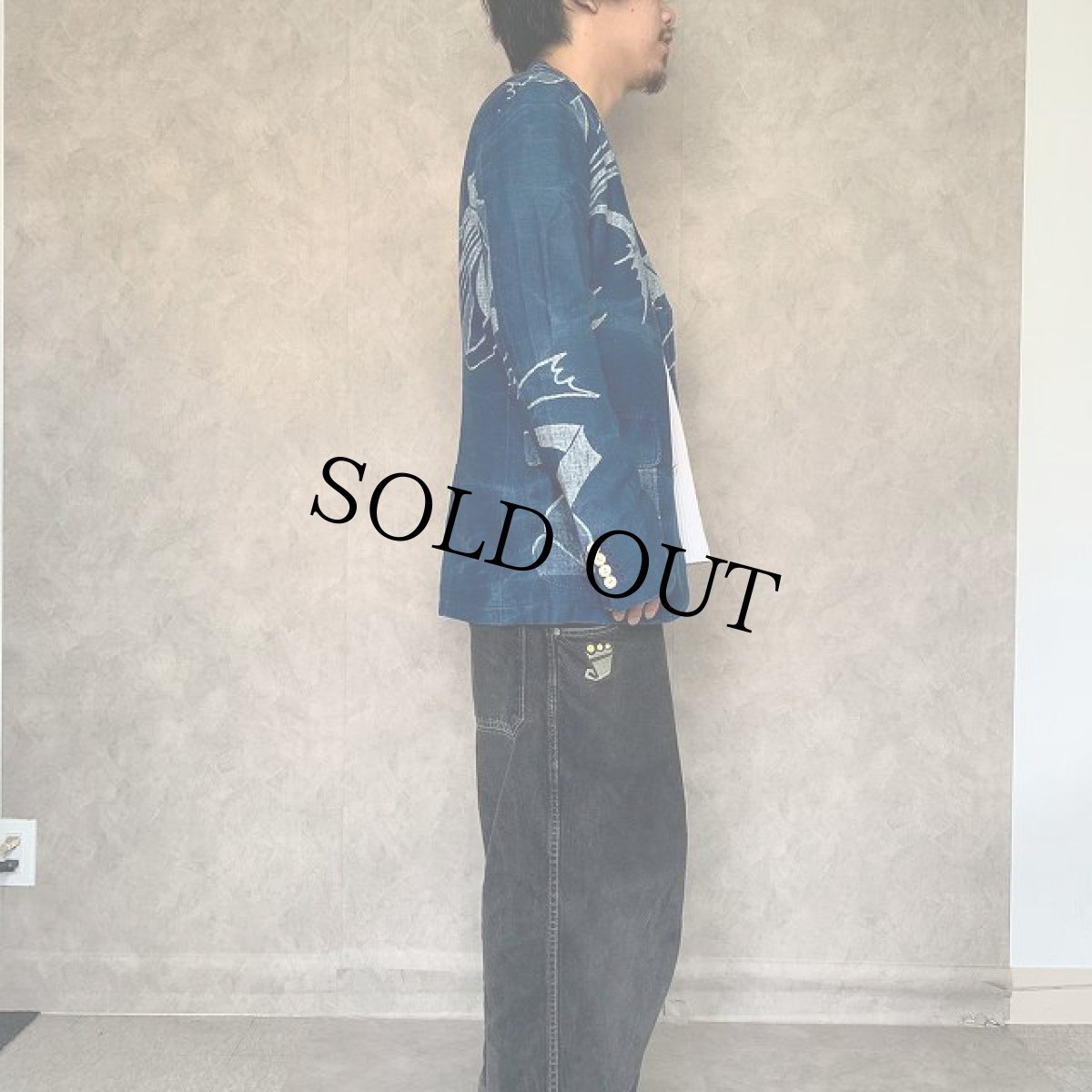 画像3: POLO Ralph Lauren 藍染め コットンリネン テーラードジャケット 40R (3)