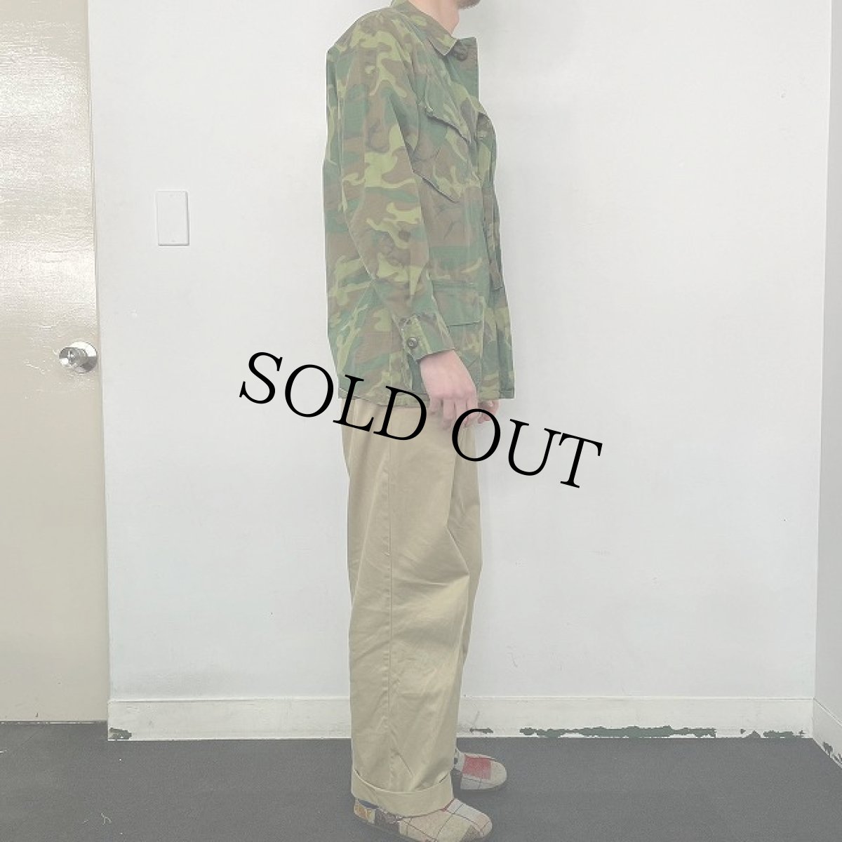 画像3: 60's U.S.ARMY ERDL迷彩 グリーンリーフ "USMC" ジャングルファティーグジャケット 4th S-R (3)