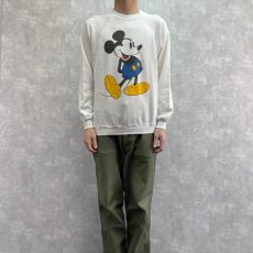 画像2: 80's DISNEY Mickey Mouse キャラクタースウェット L (2)