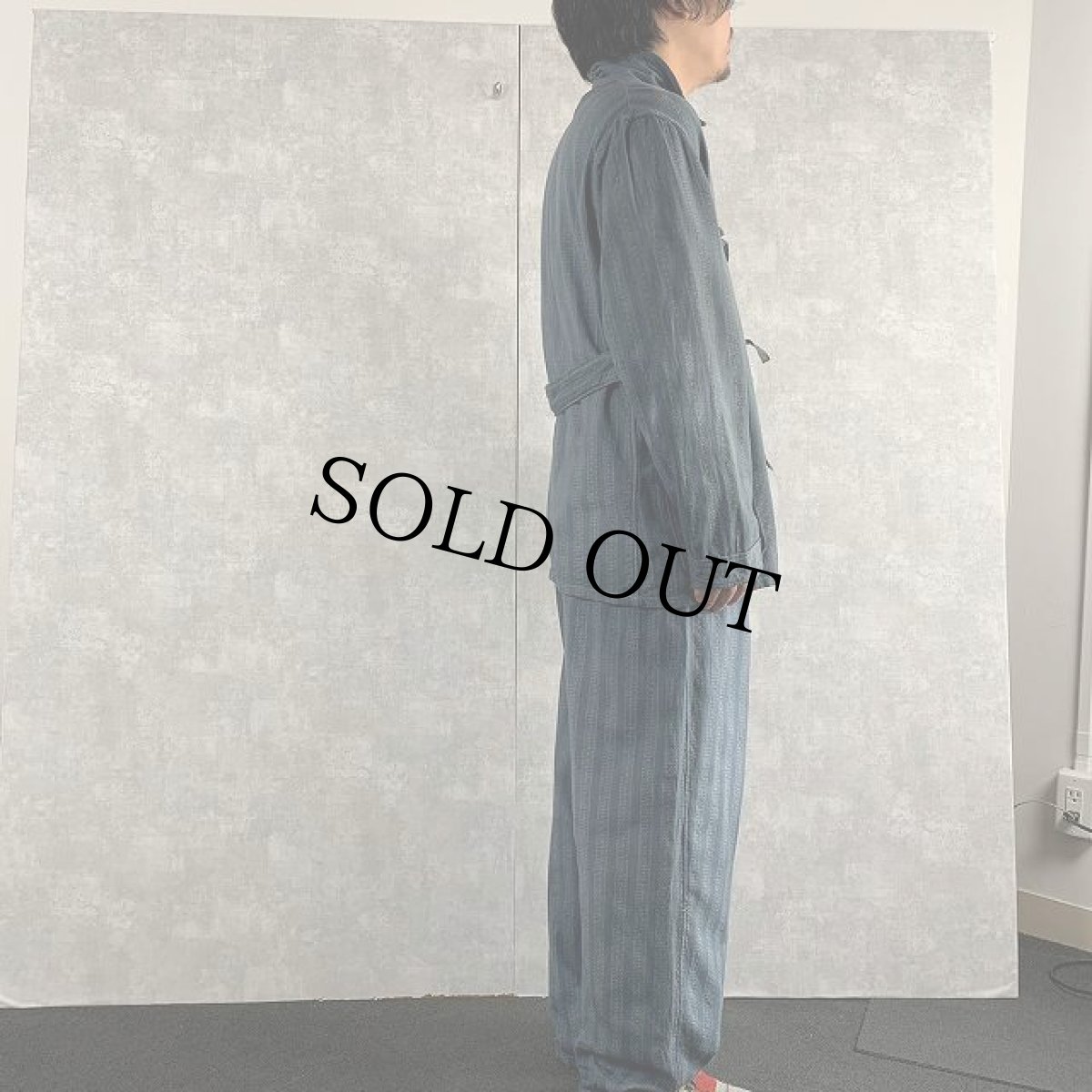 画像3: 50's ブルガリア軍 後染め スリーピングシャツ&パンツ SETUP (3)