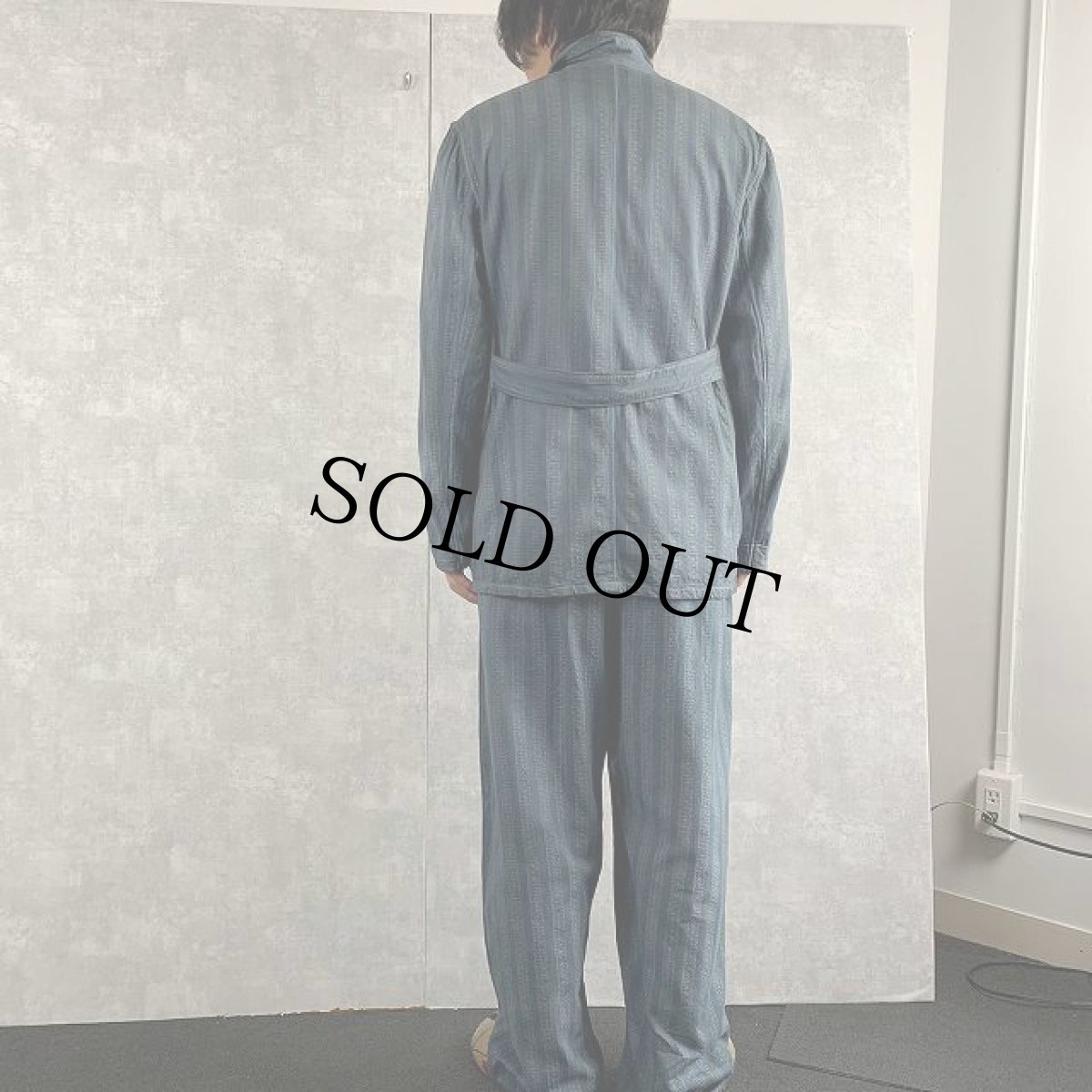 画像4: 50's ブルガリア軍 後染め スリーピングシャツ&パンツ SETUP (4)