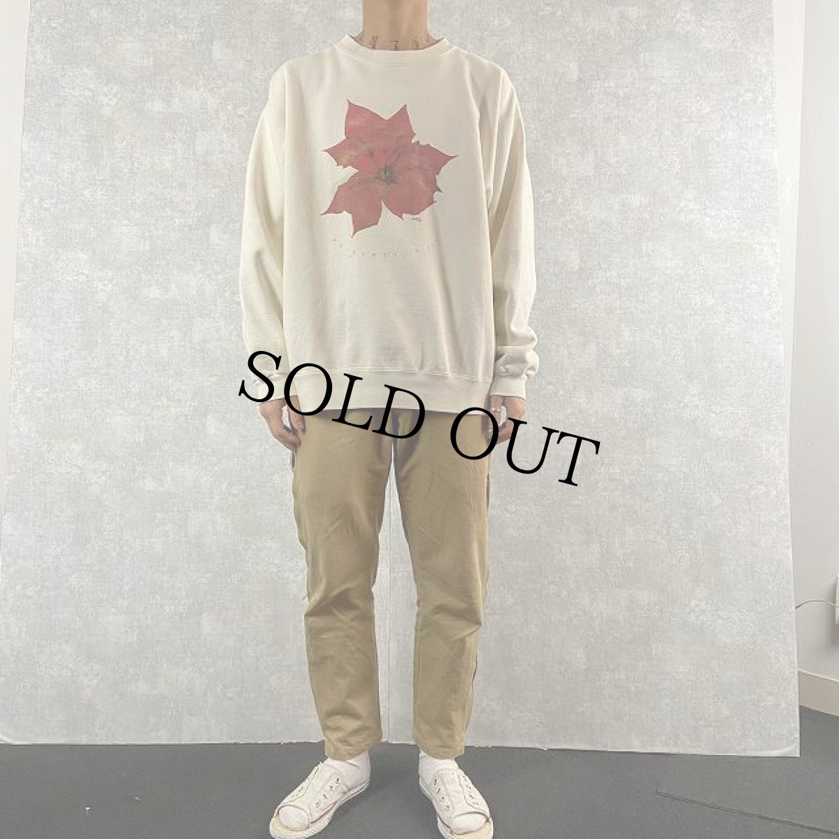 画像2: 90's MAZE USA製 フラワープリントスウェット XL (2)