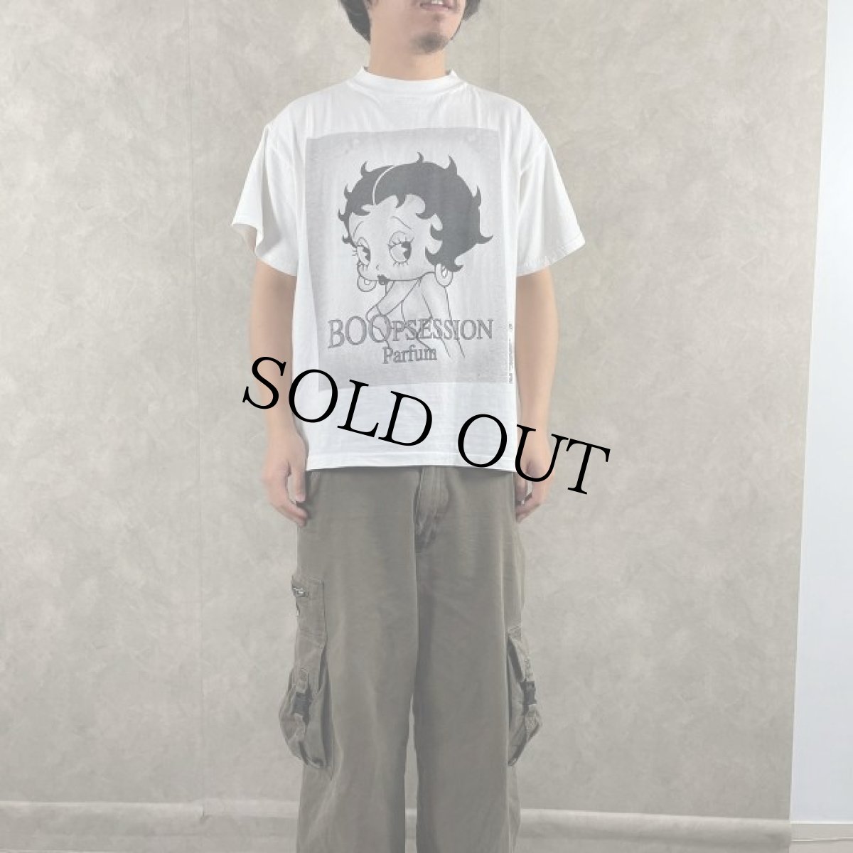 画像2: 90's Betty Boop "BOOPSESSION Parfum"キャラクターパロディTシャツ L (2)