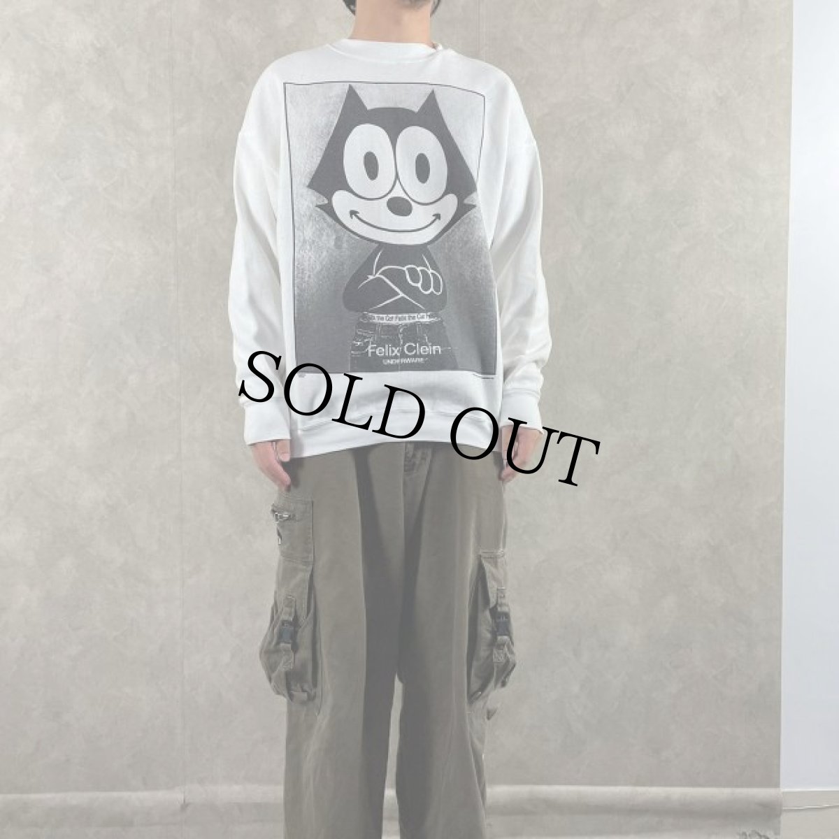 画像2: 90's FELIX "Felix Clein" USA製 パロディスウェット L (2)