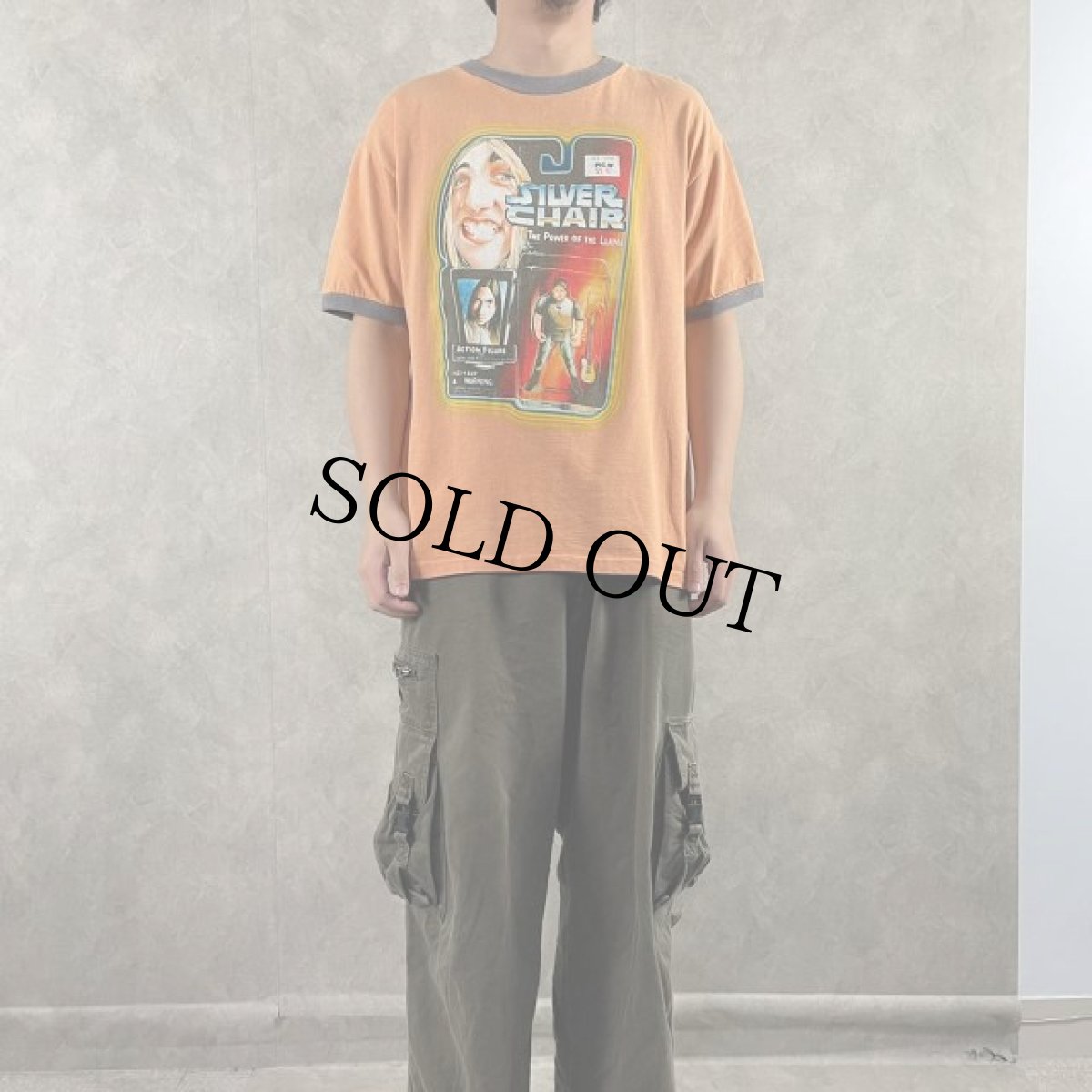 画像2: 90's SILVER CHAIR ロックバンドリンガーＴシャツ XL (2)