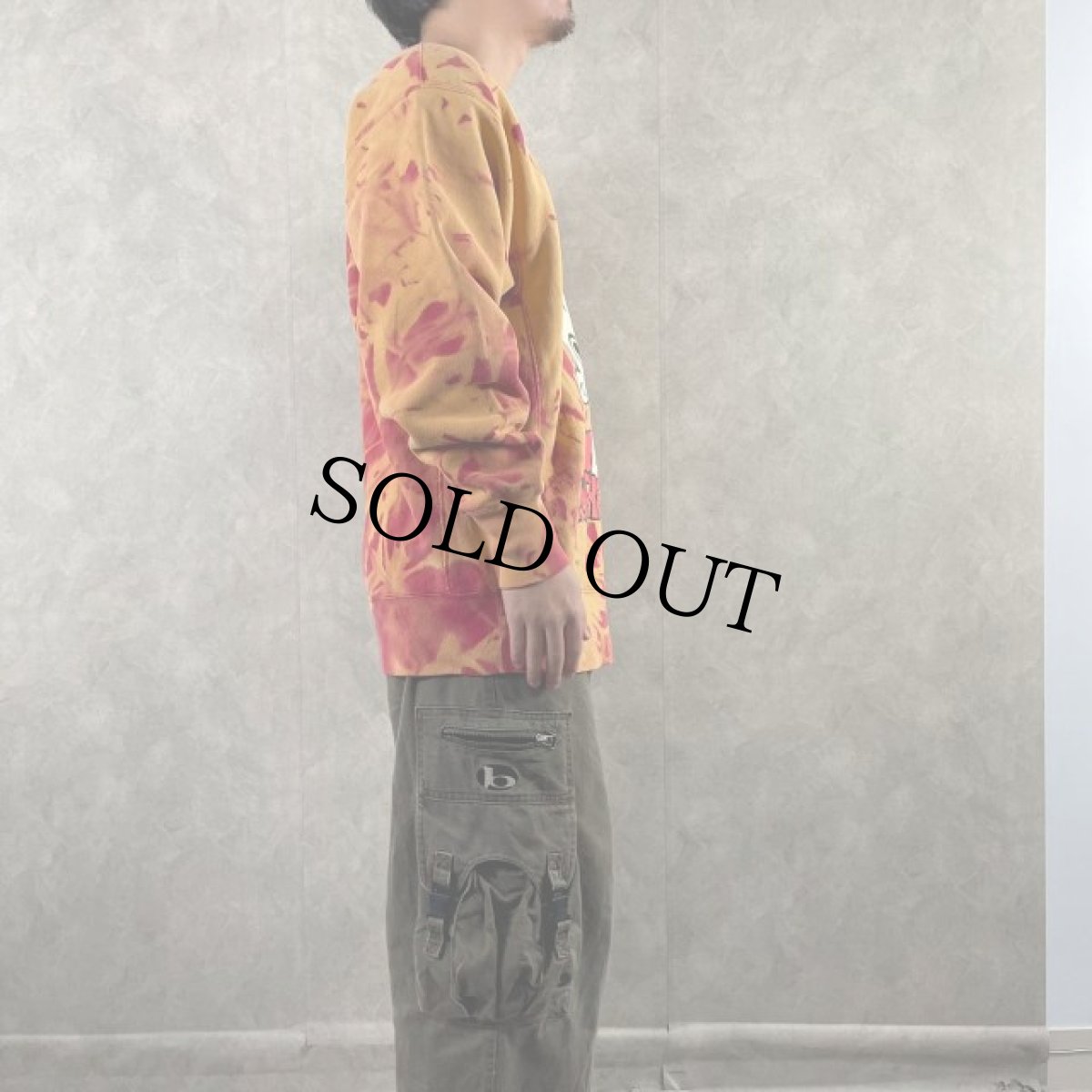 画像3: 90's POPEYE "JUSK DO IT" USA製 タイダイプリントスウェット XL (3)