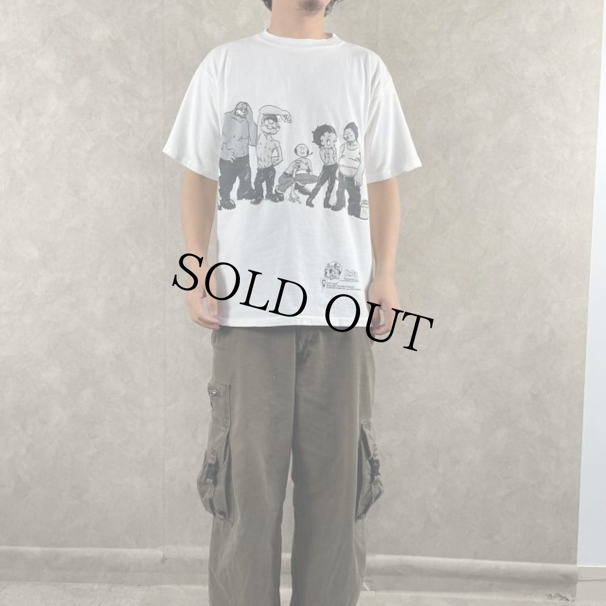 画像2: 90's Betty Boop＆POPEYE USA製 "Calvin Klein"パロディTシャツ L (2)