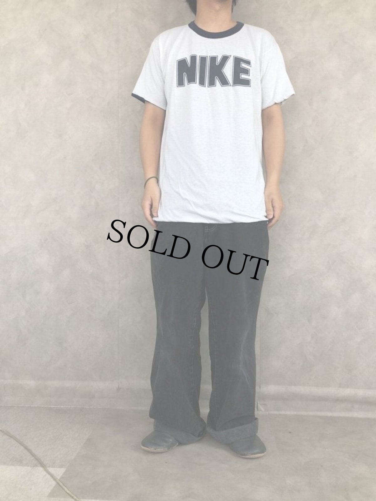 画像2: 80's NIKE USA製 紺タグ ''かまぼこNIKE'' リバーシブルTシャツ L (2)