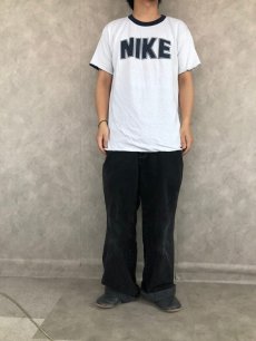 画像2: 80's NIKE USA製 紺タグ ''かまぼこNIKE'' リバーシブルTシャツ L (2)