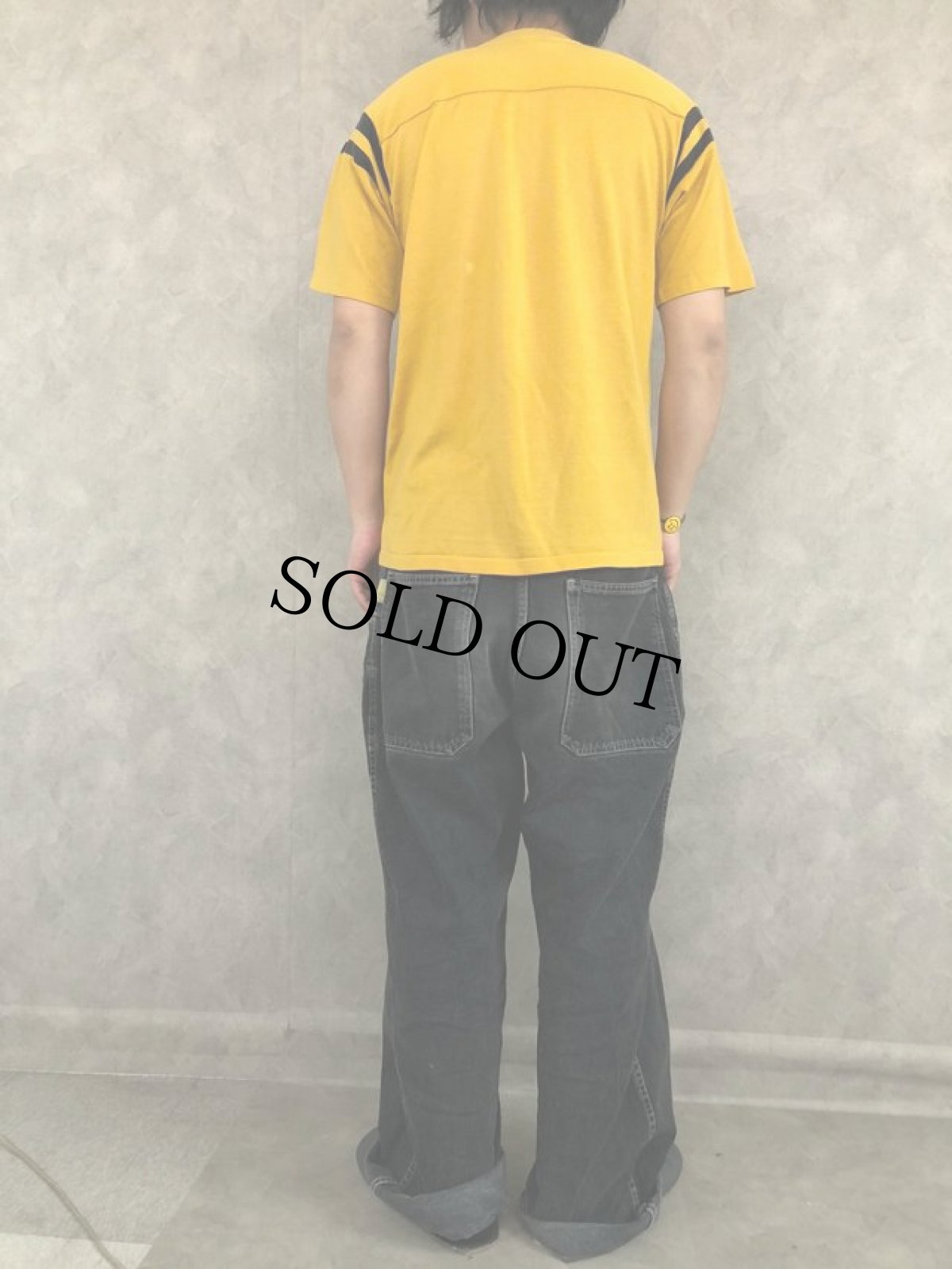 画像4: 70's NIKE USA製 オレンジタグ ''ゴツNIKE'' レーヨンフットボールTシャツ L (4)