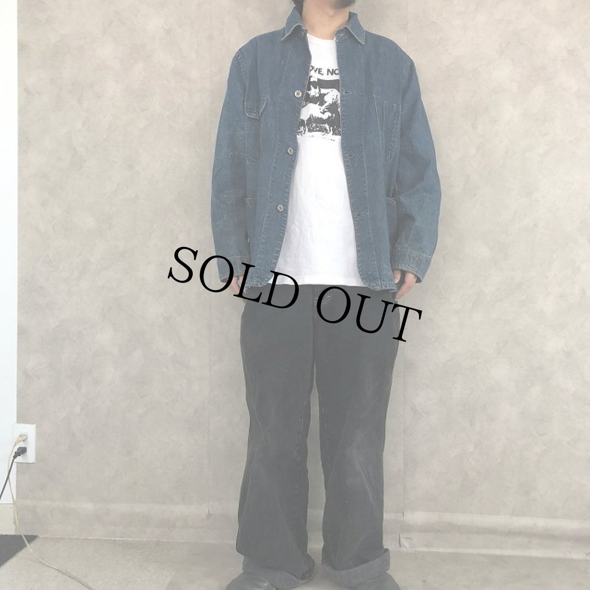 画像2: WWII UNKNOWN DENIM COVERALL? (2)