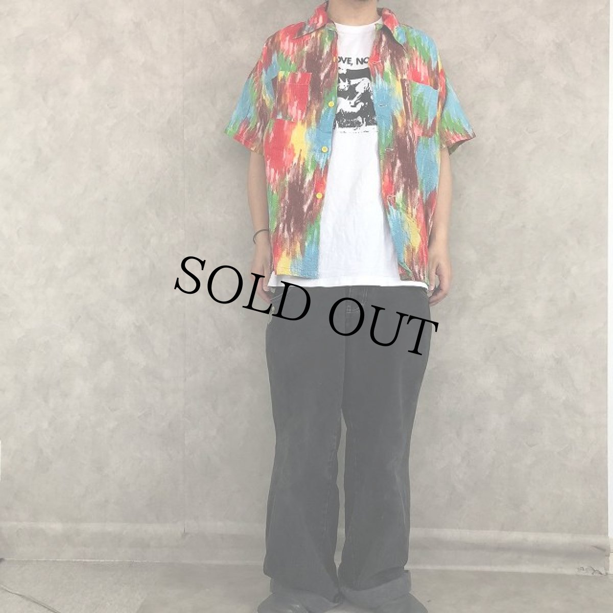 画像2: 50's PENNY'S TOPLIGHT シアサッカーハワイアンシャツ L (2)