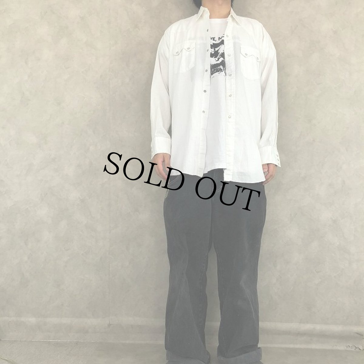 画像2: 60's LEVI'S "saddleman" 柄織りウエスタンシャツ (2)