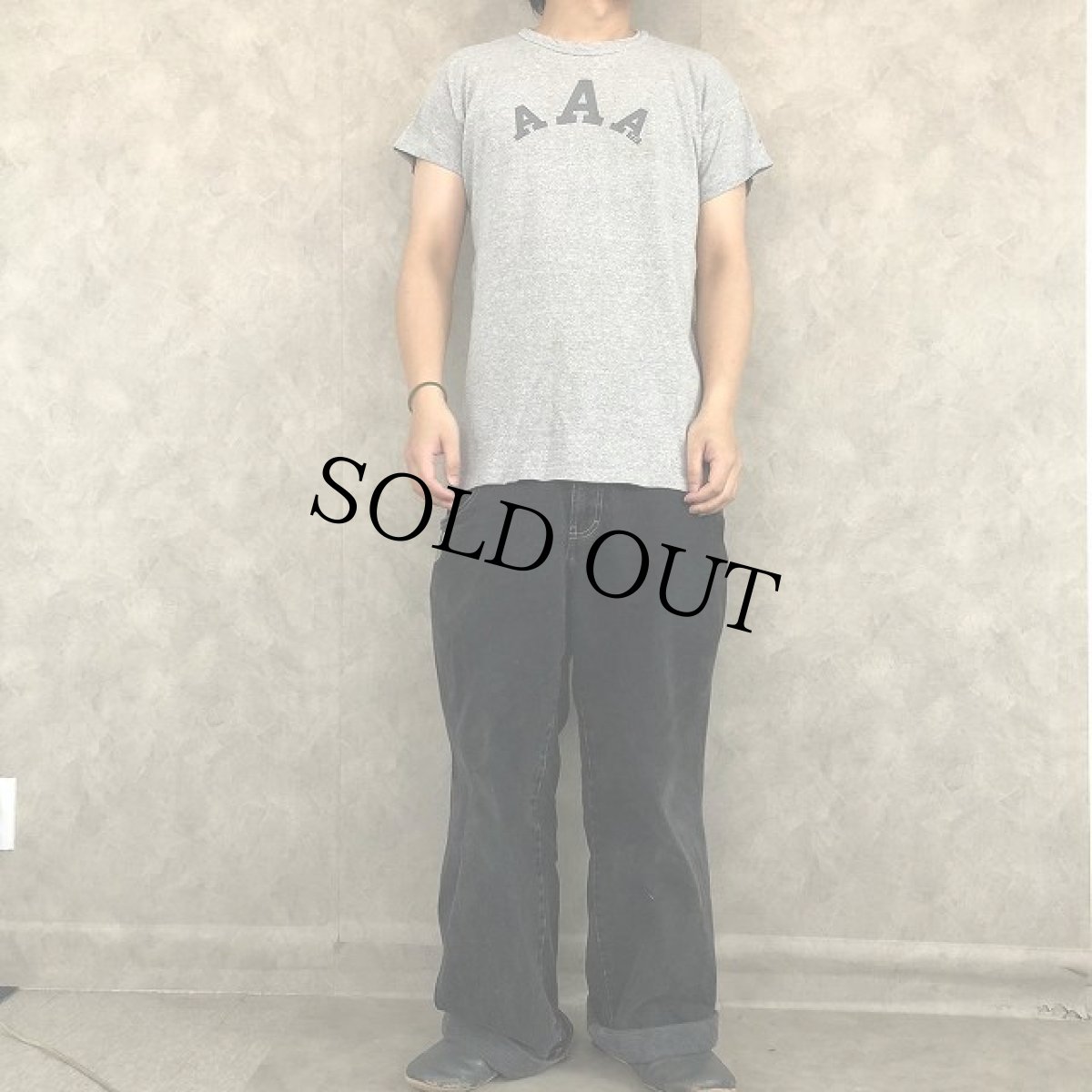 画像2: 70's Champion "AAA" 染み込みプリントTシャツ (2)