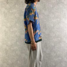 画像4: 80's Patagonia pataloha "トラウト" レーヨンアロハシャツ M (4)