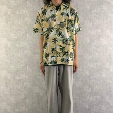 画像4: 60's Japan製 ALOHA SPORTS WEAR ヤシの木 オールオーバーパターン レーヨンアロハシャツ DEADSTOCK L (4)