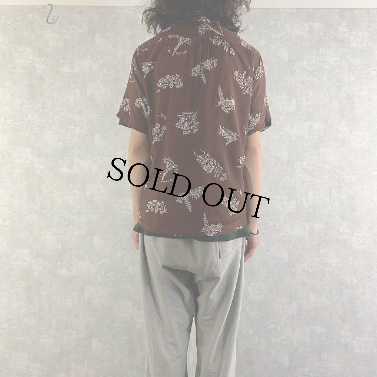 画像5: 60's USA製 gayson 風景柄 オールオーバーパターン レーヨンアロハシャツ 14 1/2 (5)