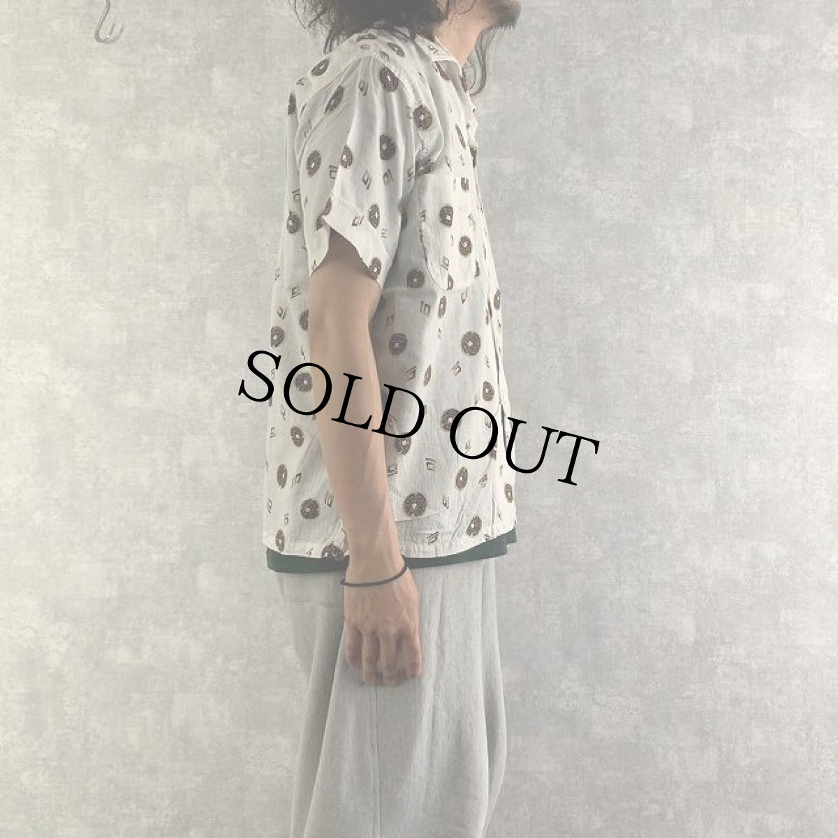 画像4: 70's Town＆Country オールオーバーパターン コットンアロハシャツ L (4)