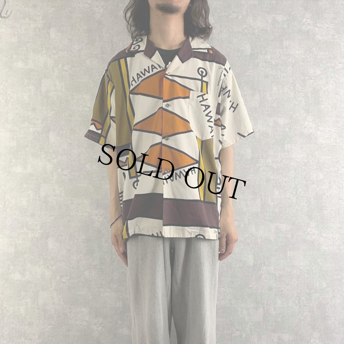 画像3: 70's Hawaiian Paradis "Pomare Tahiti" 総柄 コットンアロハシャツ (3)