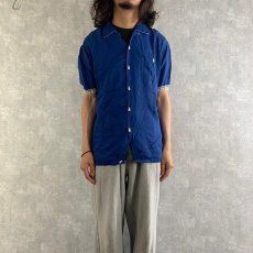 画像3: 50's Air flo  "DICK'S BAR" ピンボタン レーヨンボーリングシャツ L (3)