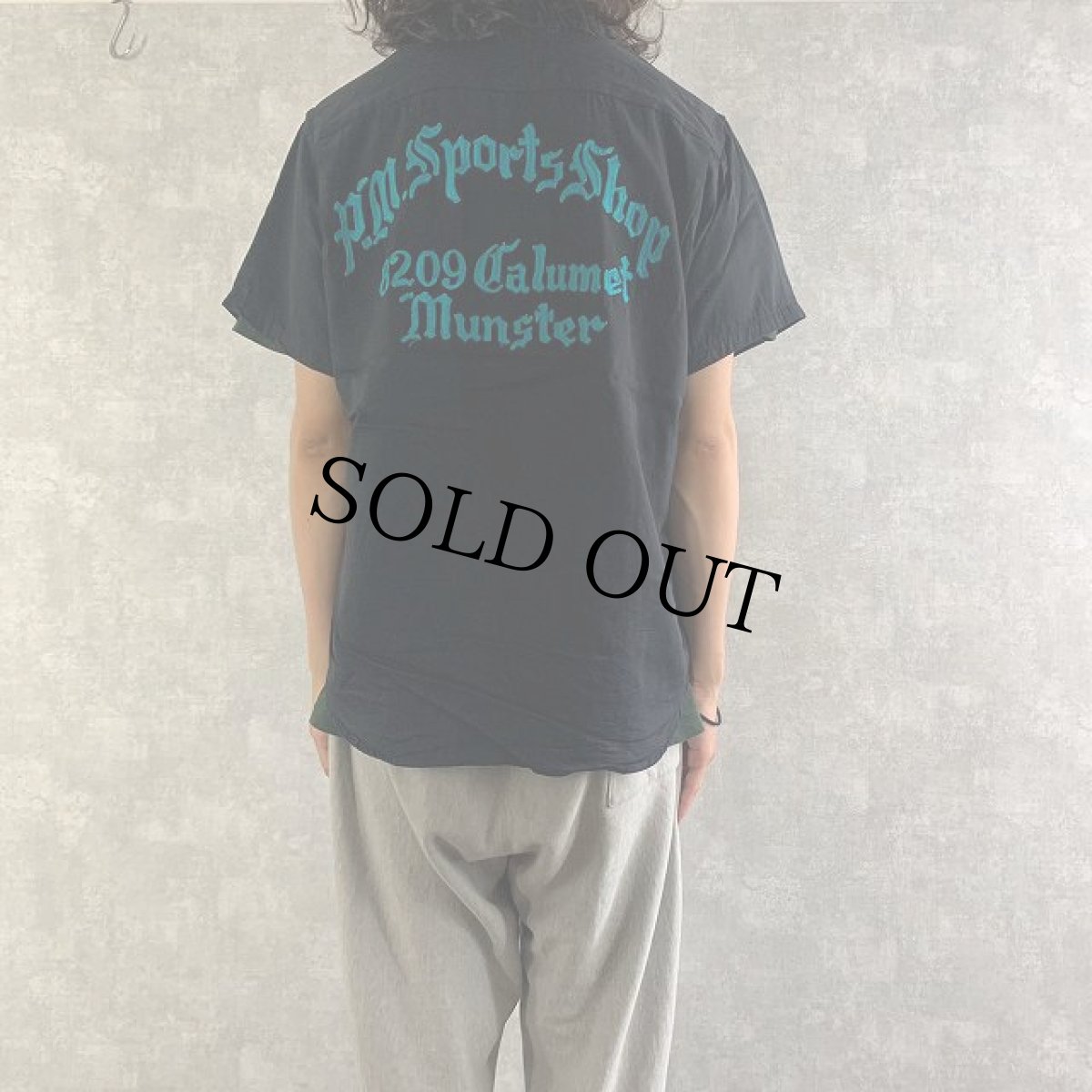 画像5: 50's〜60's Hilton "P.M.Sports Shop"  チェーン刺繍 レーヨンボーリングシャツ M (5)