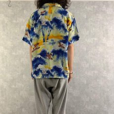 画像5: 60's JAPAN製 PENNEY'S オリエンタル柄 レーヨンアロハシャツ XL (5)